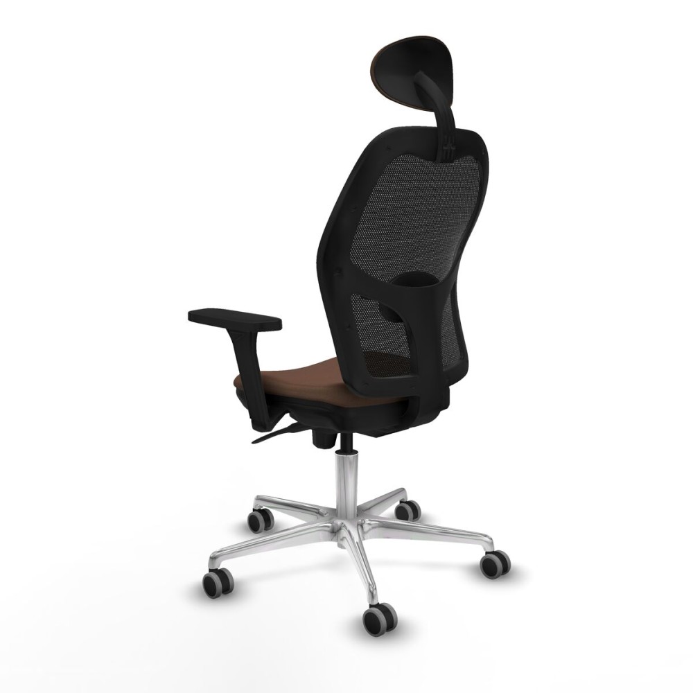 Chaise de Bureau avec Appui-tête Jorquera Piqueras y Crespo 3D086G1 Noir Brun foncé