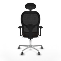 Chaise de Bureau avec Appui-tête Jorquera Piqueras y Crespo 3D086G1 Noir Brun foncé