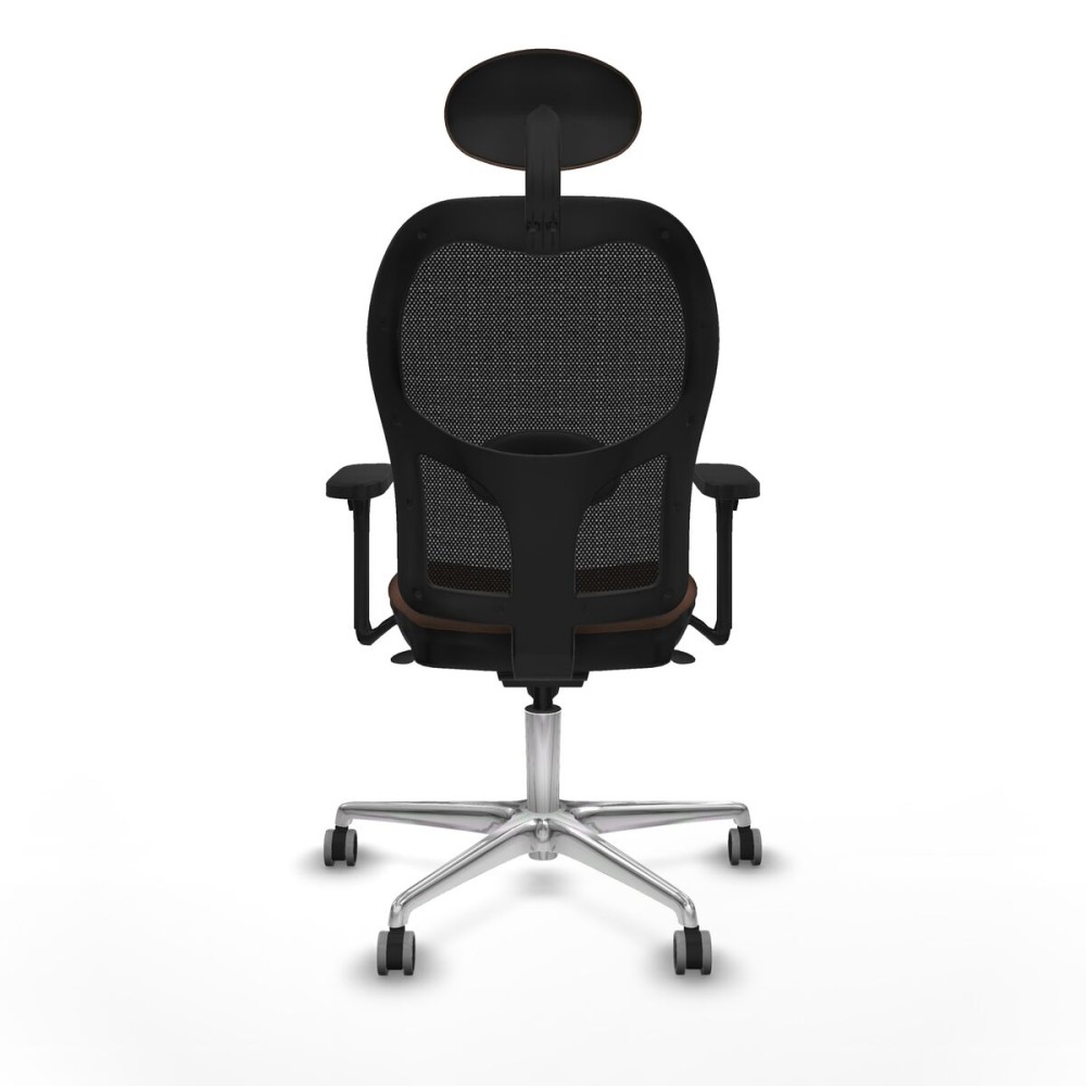 Chaise de Bureau avec Appui-tête Jorquera Piqueras y Crespo 3D086G1 Noir Brun foncé
