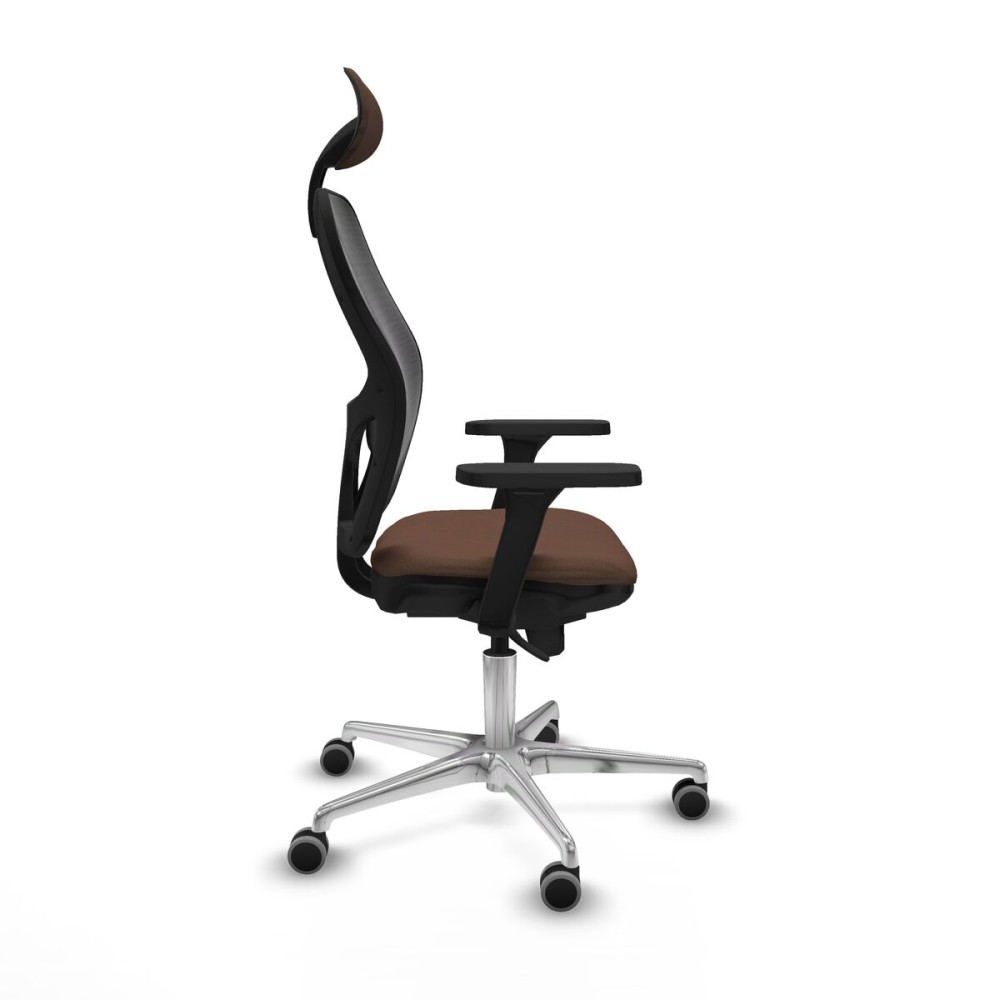 Chaise de Bureau avec Appui-tête Jorquera Piqueras y Crespo 3D086G1 Noir Brun foncé