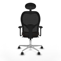 Chaise de Bureau avec Appui-tête Jorquera Piqueras y Crespo 3D086N1 Noir Brun foncé
