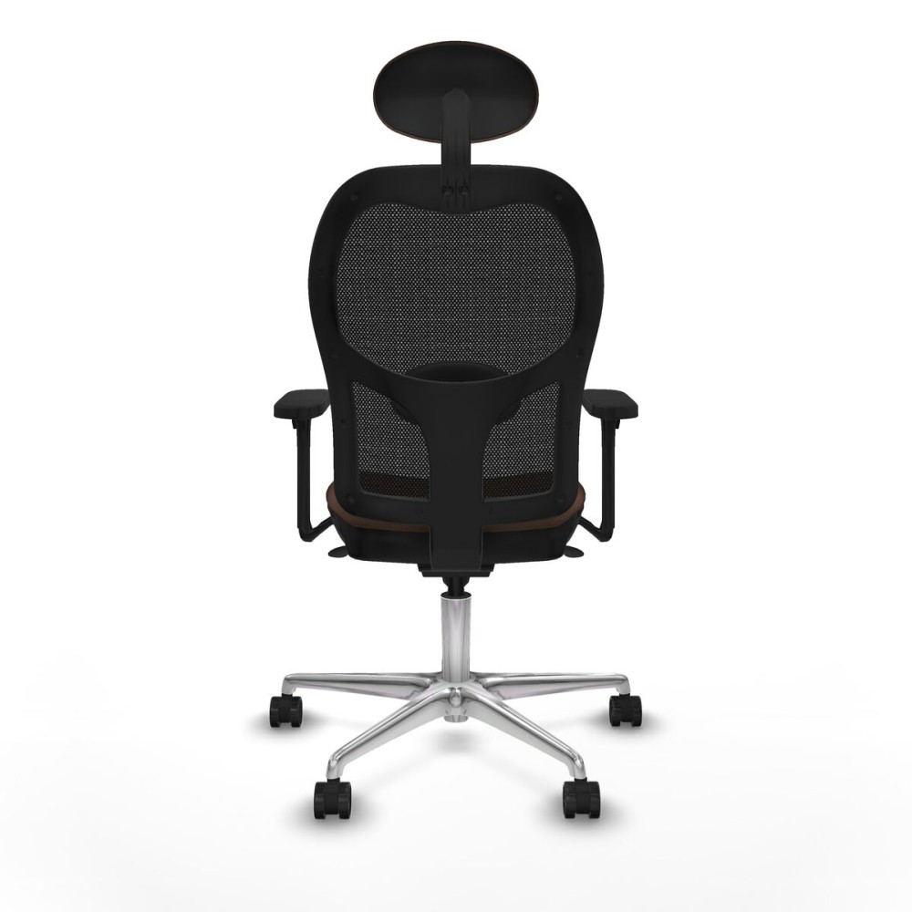 Chaise de Bureau avec Appui-tête Jorquera Piqueras y Crespo 3D086N1 Noir Brun foncé