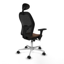 Chaise de Bureau avec Appui-tête Jorquera Piqueras y Crespo 3D086N1 Noir Brun foncé