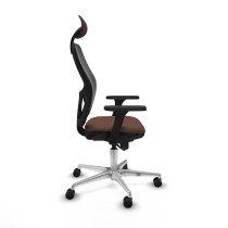 Chaise de Bureau avec Appui-tête Jorquera Piqueras y Crespo 3D086N1 Noir Brun foncé
