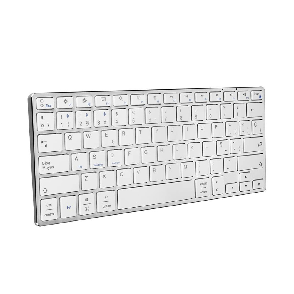 Drahtlose Tastatur Subblim SUB-KB-3ADC200 Silberfarben Qwerty Spanisch