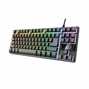 Clavier Trust GXT 833 Thado Noir Argenté Monochrome Multi