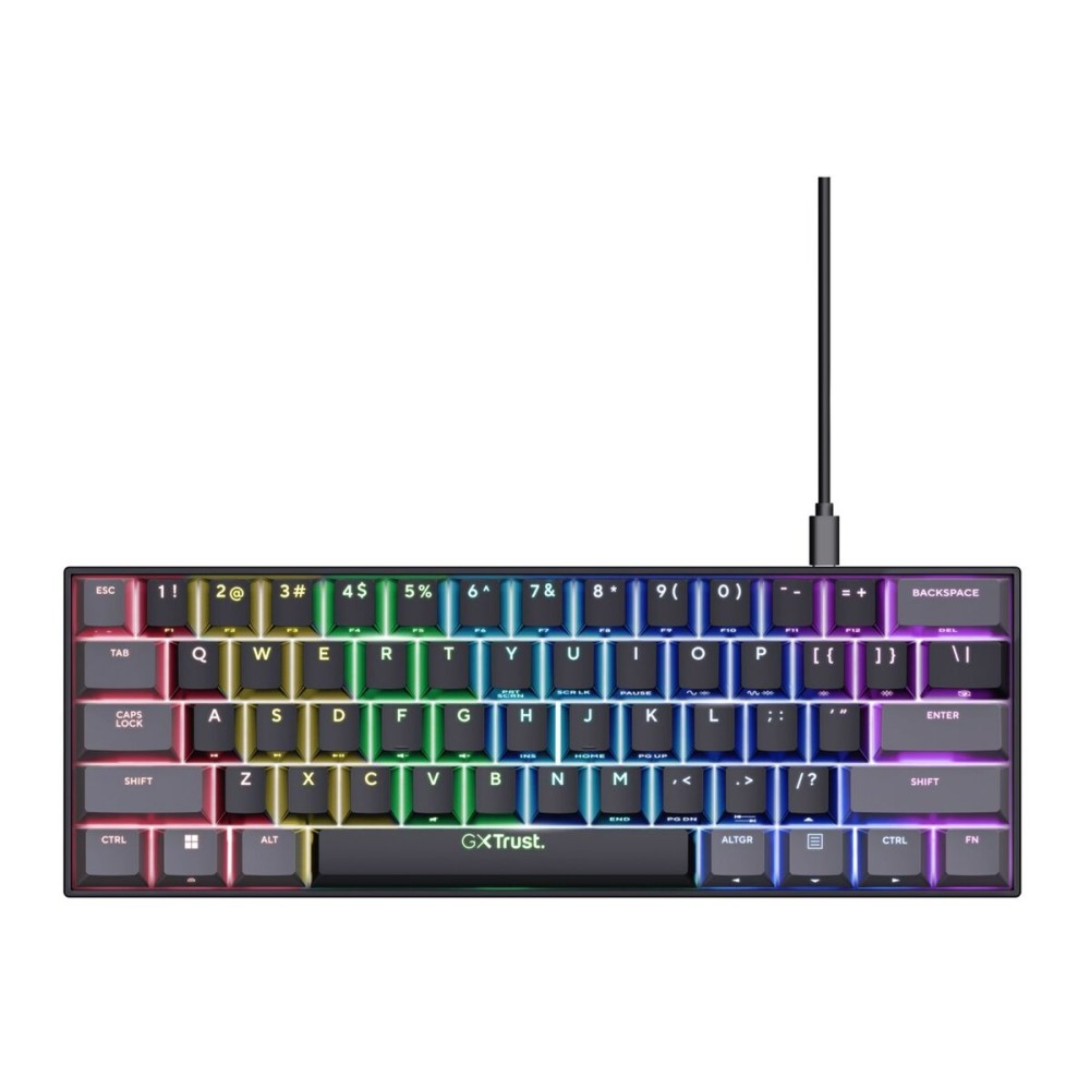 Clavier pour jeu Trust GXT 867 Acira Noir Multicouleur QWERTY Qwerty US