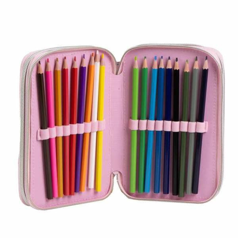Pochette crayons Minnie Mouse Rose 12,5 x 6,5 x 19,5 cm