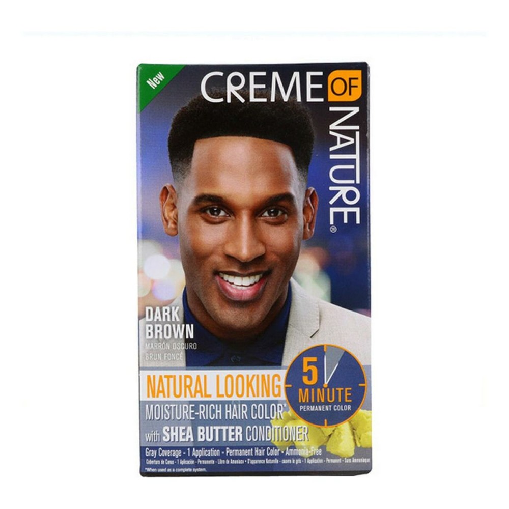 Permanent Dye Mens Color Creme Of Nature Dark Brown 2Oz