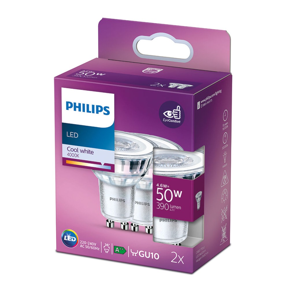 LED-Lampe Philips 4,6 W GU10 390 lm F A++ (4000K) (4000 K)