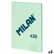 Notebook Milan SERIE 1918 Green A4 48 Sheets (3 Units)