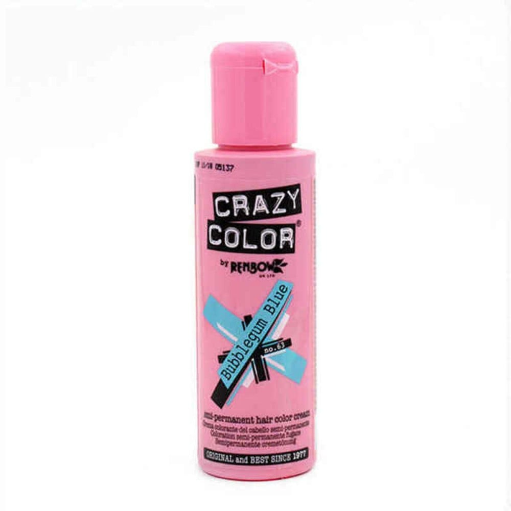 Coloration Semi-permanente Crazy Color 002281 Nº 63 Bubblegum Blue (100 ml)