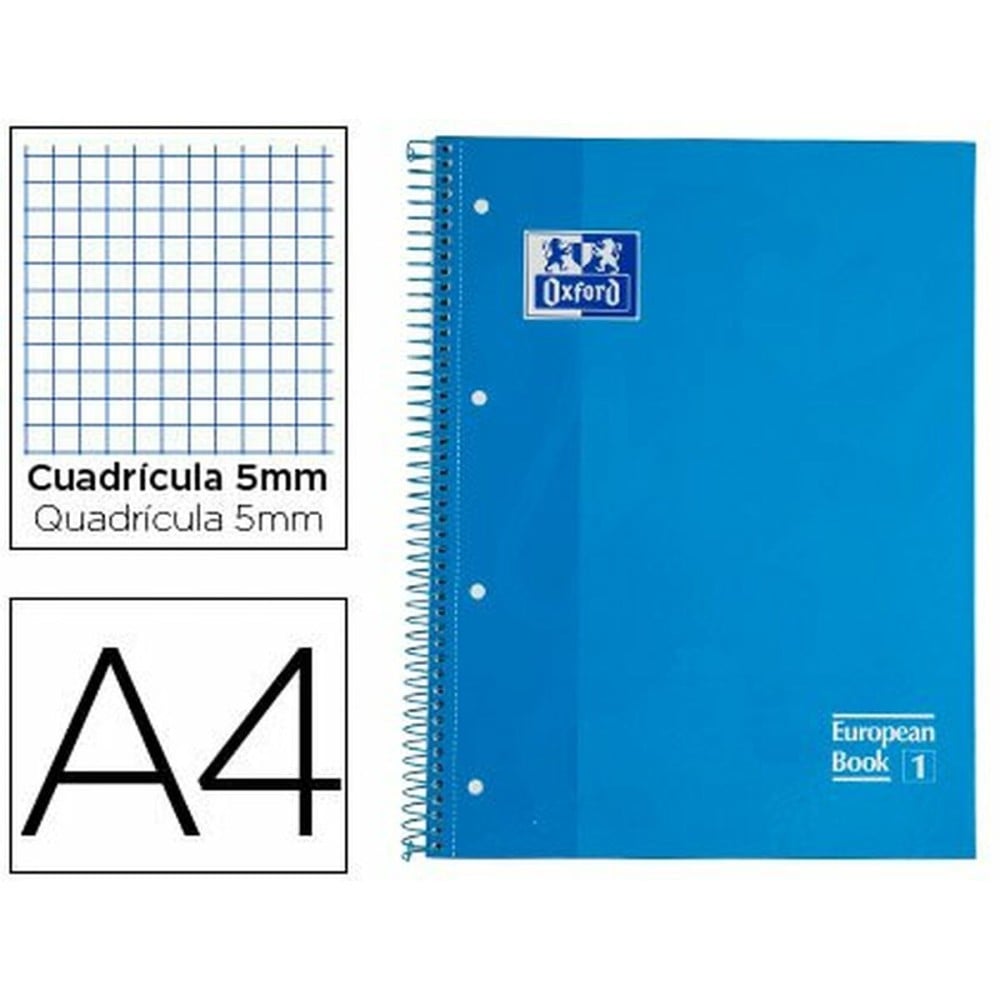 Notizbuch Oxford Classic türkis A4 80 Blatt (5 Stück)