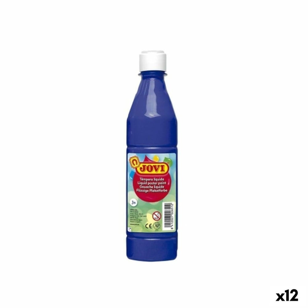 Gouache Jovi Bleu foncé 500 ml (12 Unités)