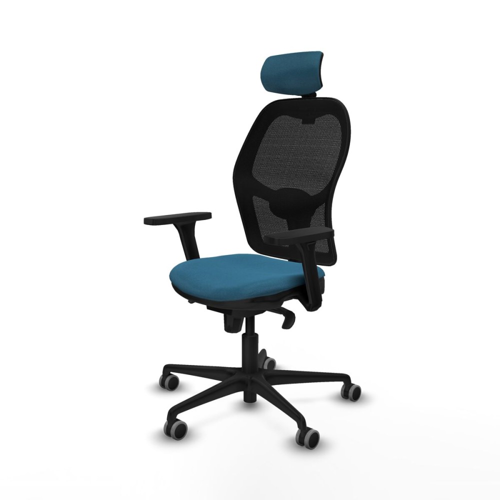 Office Chair with Headrest Jorquera Piqueras y Crespo 3D036G2 Black Petroleum green