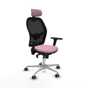 Chaise de Bureau avec Appui-tête Jorquera Piqueras y Crespo 3D086G2 Rose
