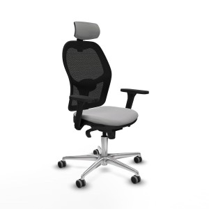 Office Chair with Headrest Jorquera Piqueras y Crespo 3D086G2 Light grey