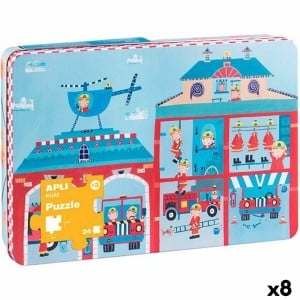 Puzzle Apli 48 x 32 cm Sapeur-pompier 24 Pièces (8 Unités)