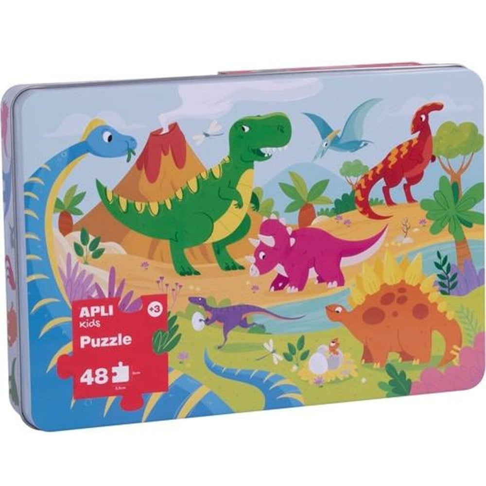 Puzzle Apli 48 x 32 cm Dinosaures 48 Pièces (8 Unités)