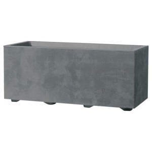 Jardinière auto-arrosante Deroma Millennium R Gris Plastique Plastique recyclé Rectangulaire