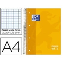 Cahier Oxford Classic Jaune A4 80 Volets (5 Unités)