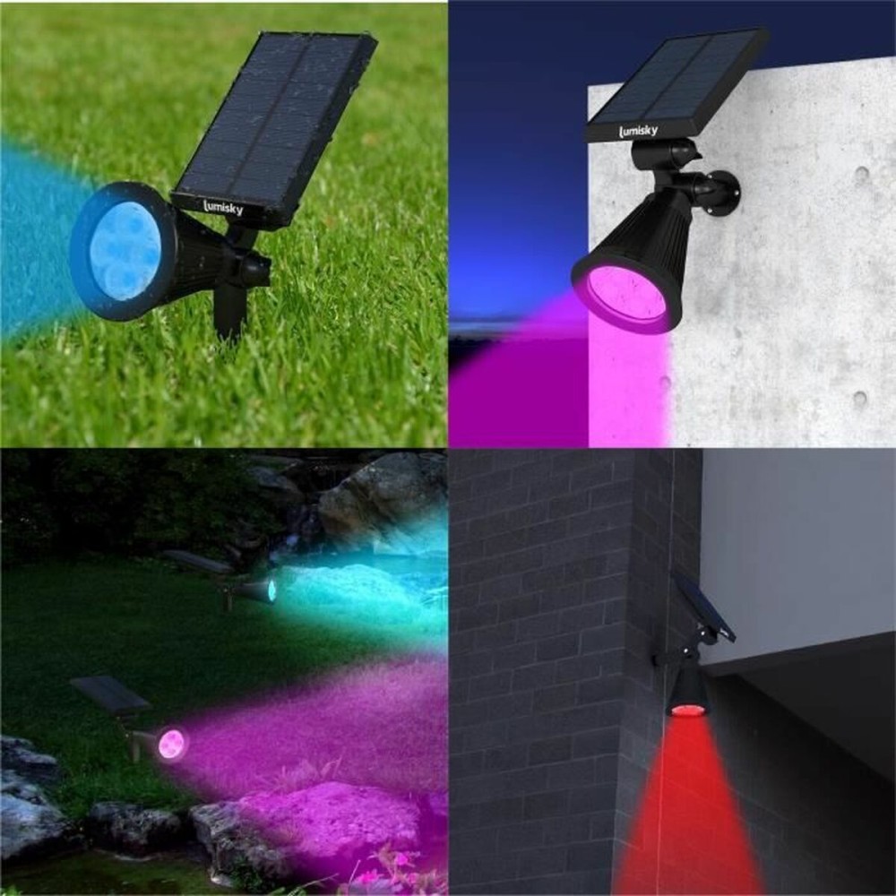 Lampe solaire Lumisky Noir rouge 200 Lm (2 Pièces) (2 Unités)