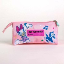 Trousse Fourre-Tout Triple Minnie Mouse Rose 2,2 x 1,1 x 22,5 cm