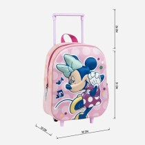 Schulrucksack 3D mit Rädern Minnie Mouse Rosa 25,0 x 31,0 x 10,0 cm