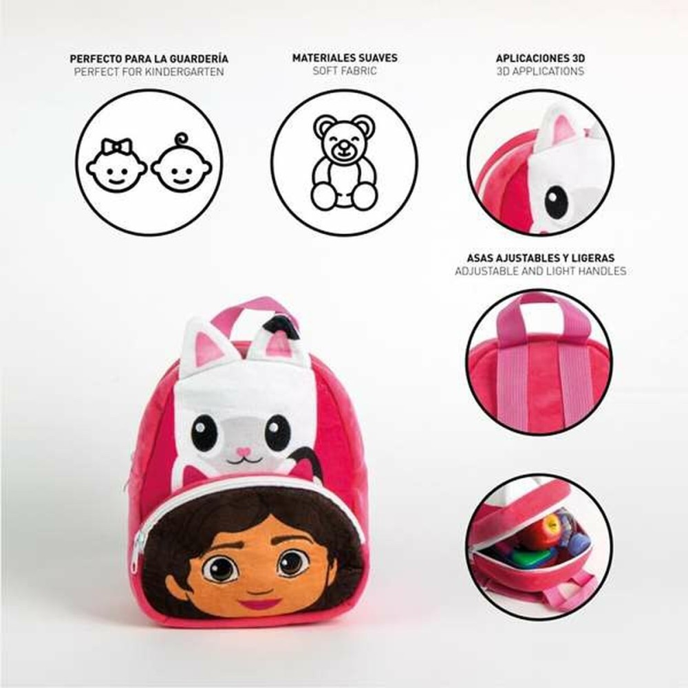 School Bag Gabby's Dollhouse Pink 18 x 22 x 4 cm