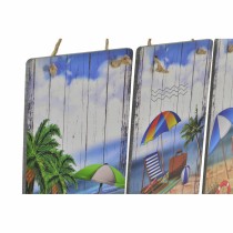 Décoration murale DKD Home Decor Plage méditerranéen 20 x 1,6 x 30 cm (3 Pièces)