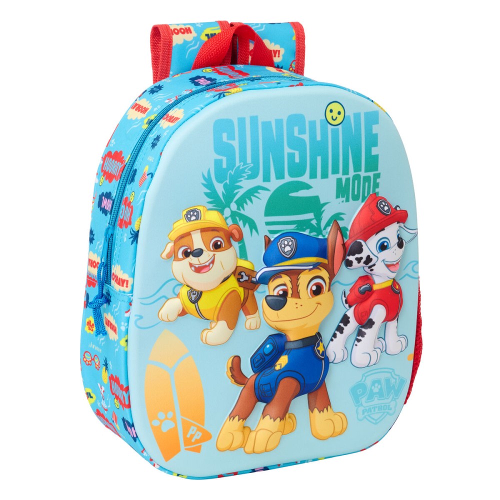 Kinderrucksack The Paw Patrol Blau 27 x 33 x 10 cm 3D