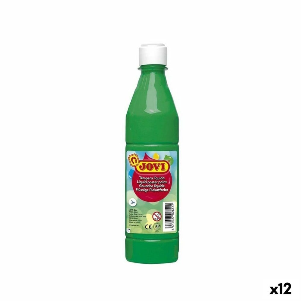 Tempera Jovi Green 500 ml (12 Units)
