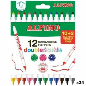 Ensemble de Marqueurs Alpino Double Multicouleur 12 Pièces (24 Unités)