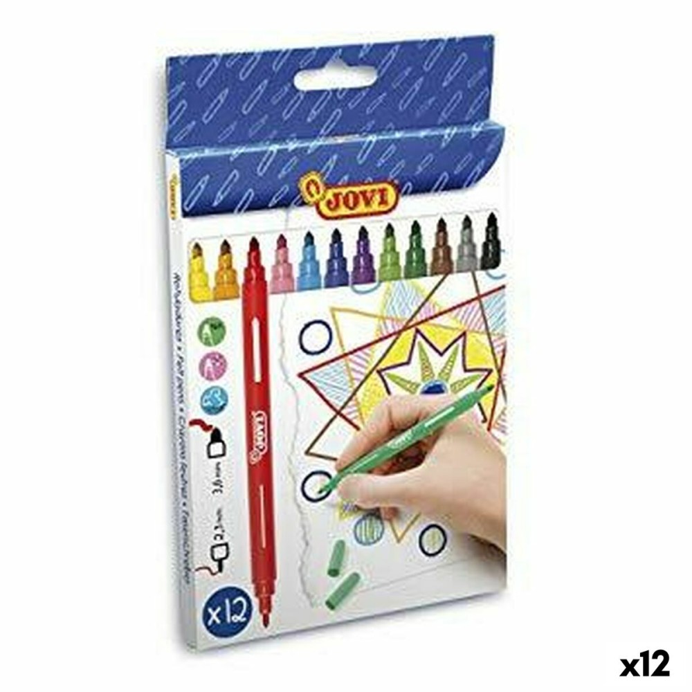 Ensemble de Marqueurs Jovi Multicouleur 12 Pièces (12 Unités)