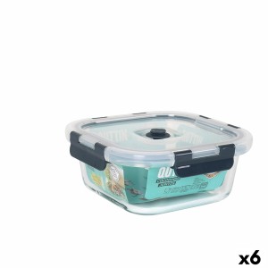 Boîte à lunch hermétique Quttin Carré 750 ml (6 Unités)