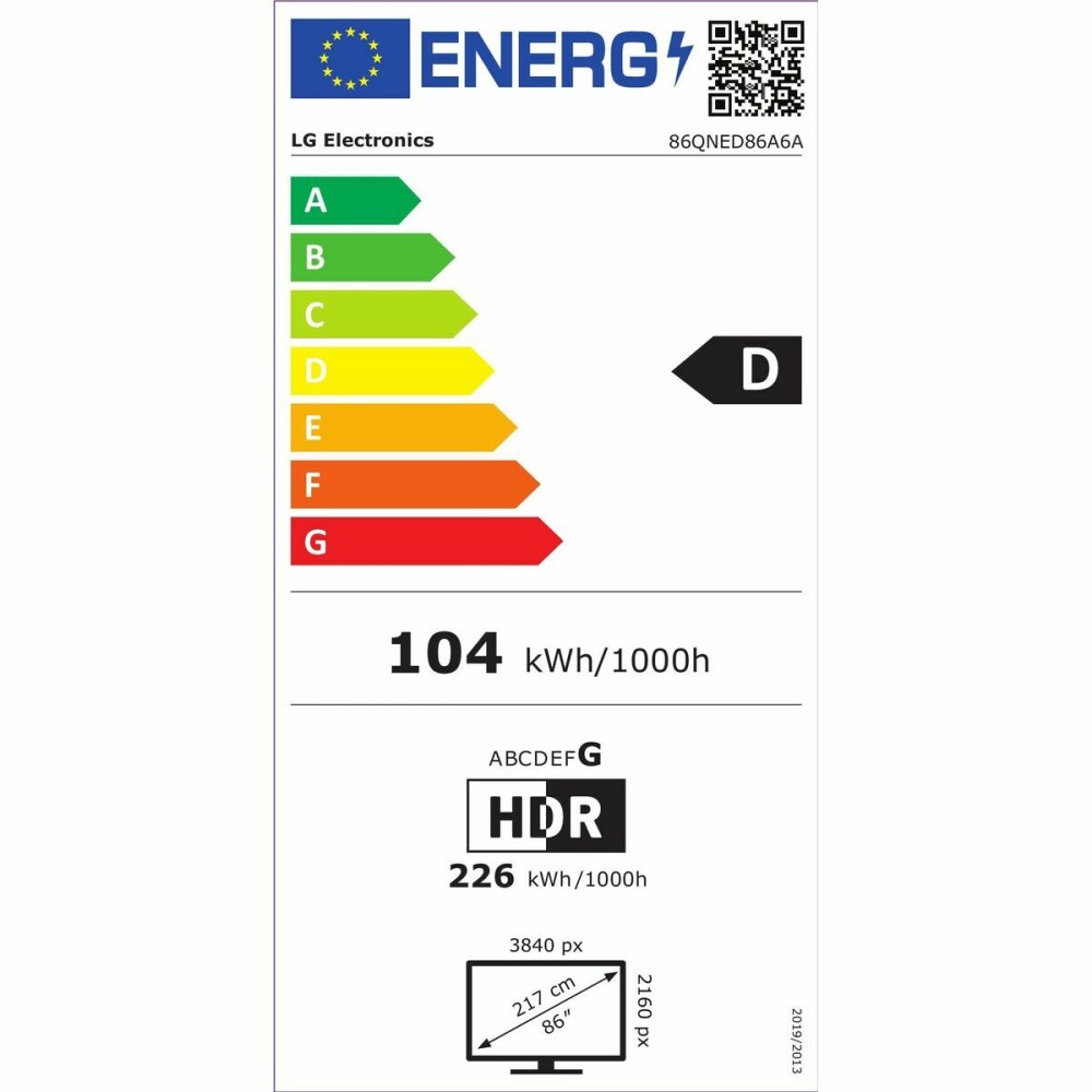 Smart TV LG 86QNED86A6A 86" 4K Ultra HD LED HDR AMD FreeSync QNED