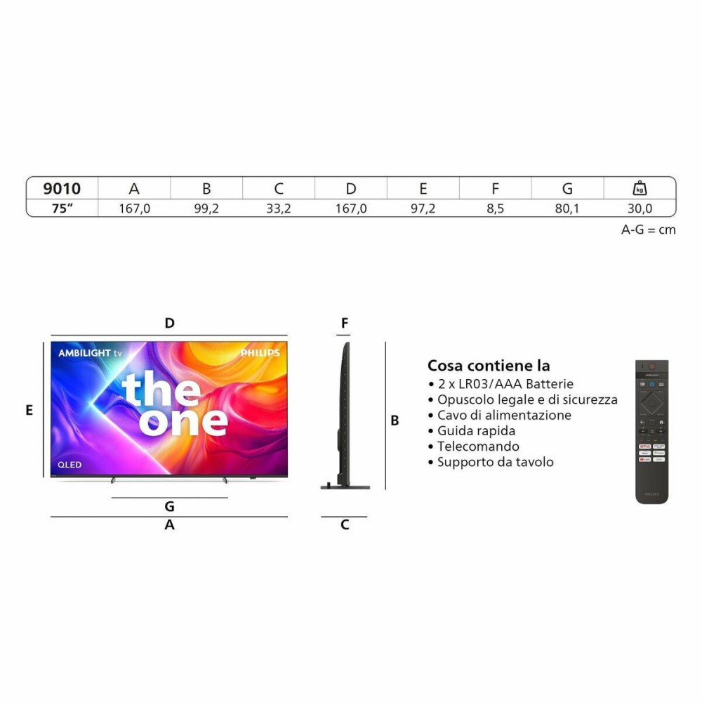 TV intelligente Philips 75PUS9010/12 4K Ultra HD 75" LED