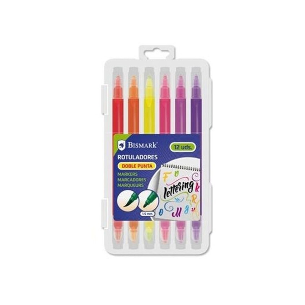 Ensemble de Marqueurs Bismark LETTERING Multicouleur 12 Pièces (12 Unités)