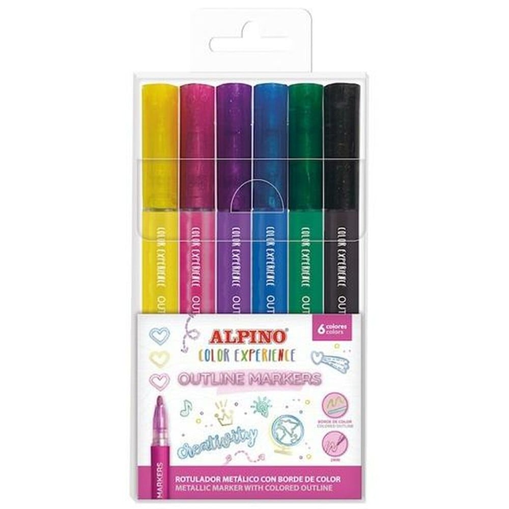 Marker-Set Alpino OUTLINE COLOR EXPERIENCE Bunt (12 Stück)