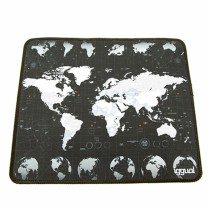 Tapis de Souris iggual IGG317310 Mappemonde Noir/Blanc