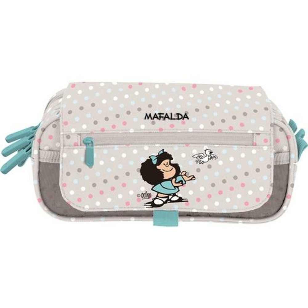 Dreifaches Mehrzweck-Etui Mafalda Bird Bunt 23 x 10 x 10 cm