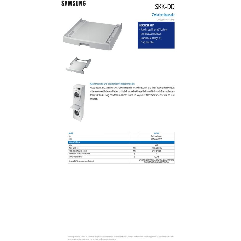 Washing machine Samsung SKK-DD