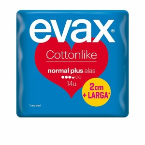 Normal-Binden ohne Flügel Evax Cotton Like  Plus (14 uds)