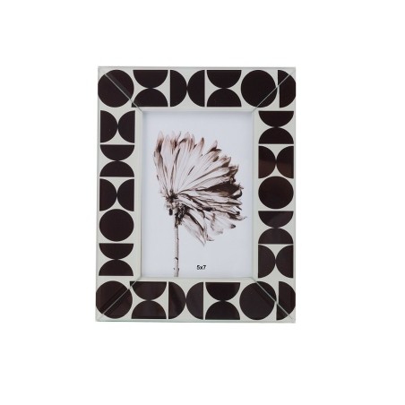 Photo frame Romimex White Black Glass 13 x 18 x 1 cm