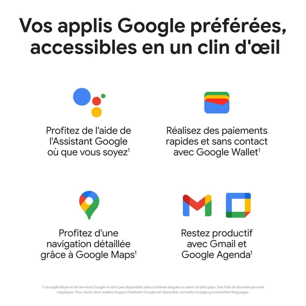 Montre intelligente Google 7762997 Noir 1,2" 1,6"