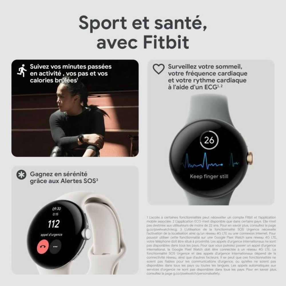 Smartwatch Google 7762997 Schwarz 1,2" 1,6"