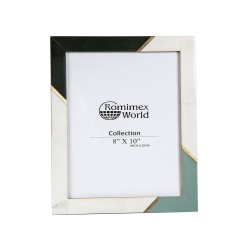 Photo frame Romimex Black Green Grey Resin MDF Wood 24 x 29 x 2 cm