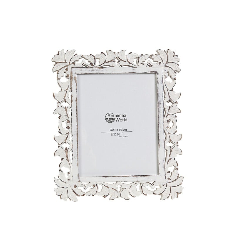 Photo frame Romimex White MDF Wood 30 x 35 x 2 cm