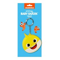 Schlüsselanhänger Baby Shark Beach day Gelb Hellblau