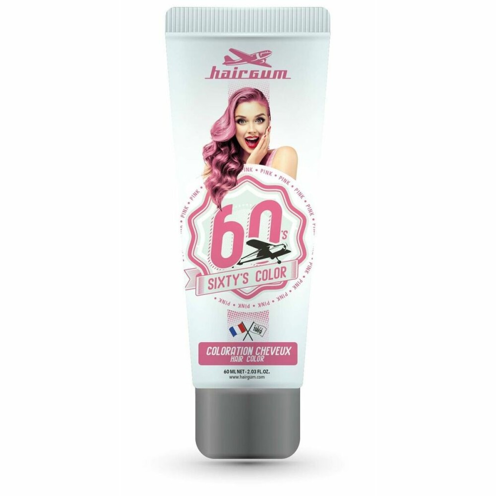 Demi-permanentes Färbemittel Hairgum Sixty's Color Rosa (60 ml)